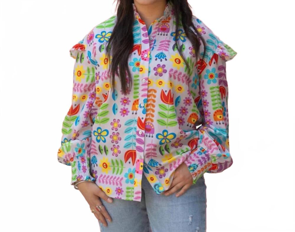 NEW LAYERZ CLOTHING floral bridget top in multicolor